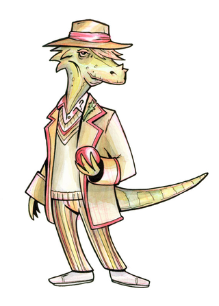 Illustration for article titled The eleven Doctors, drawn as dinosaurs